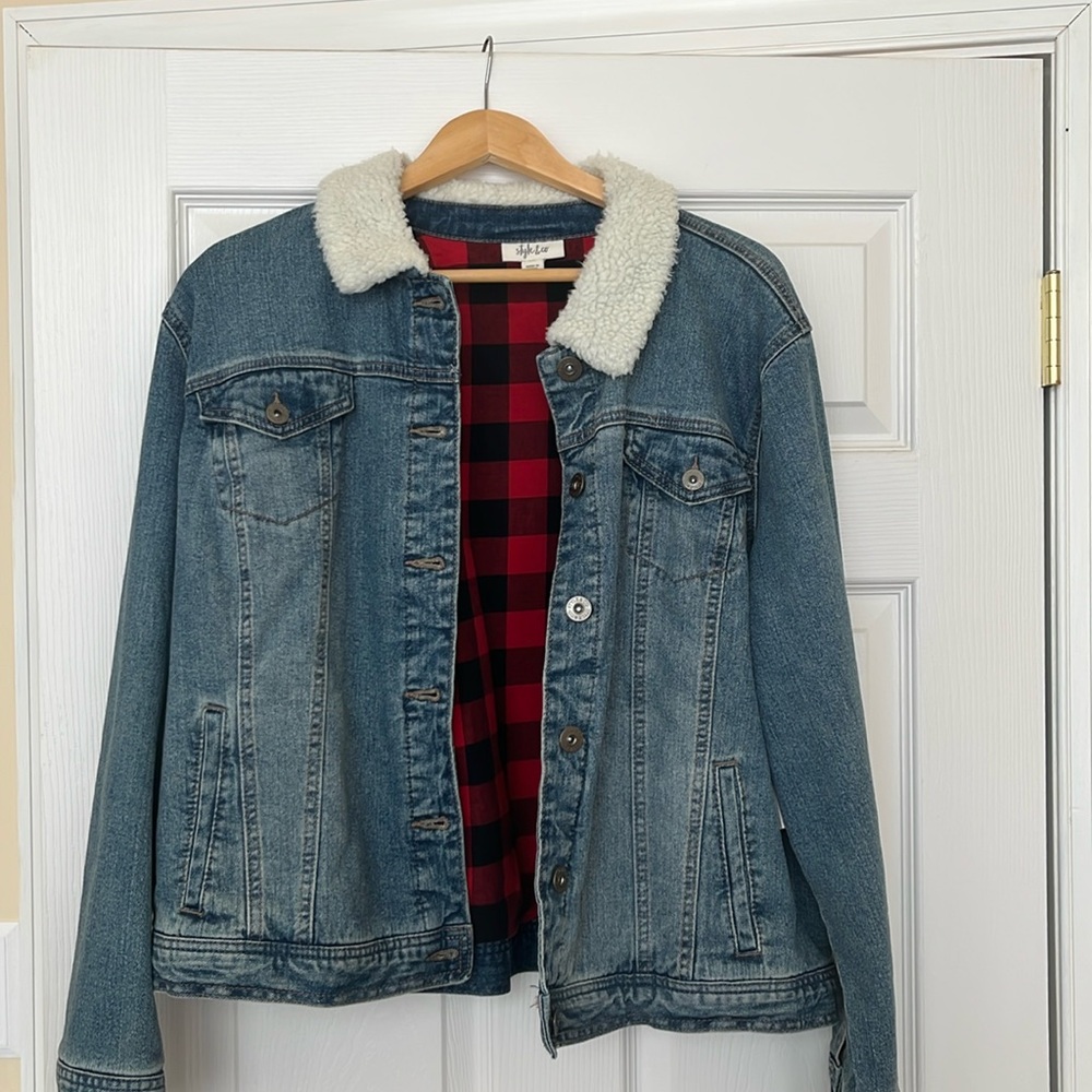 Ladies style & co lined denim jacket